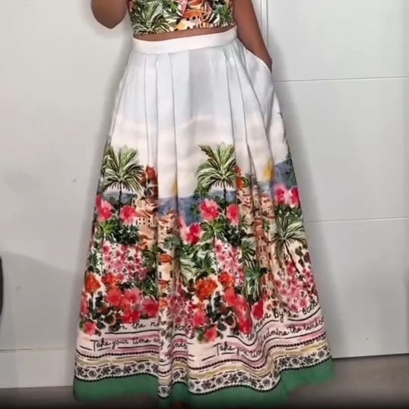 ZARA PRINTED LAYERED MIDI SKIRT - Picture 14 of 16